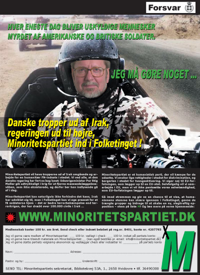Annonce for Minoritetspartiet 30.12.2004